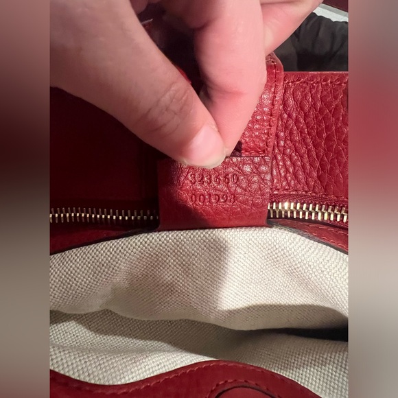Authentic red Gucci bamboo bag - Picture 6 of 7